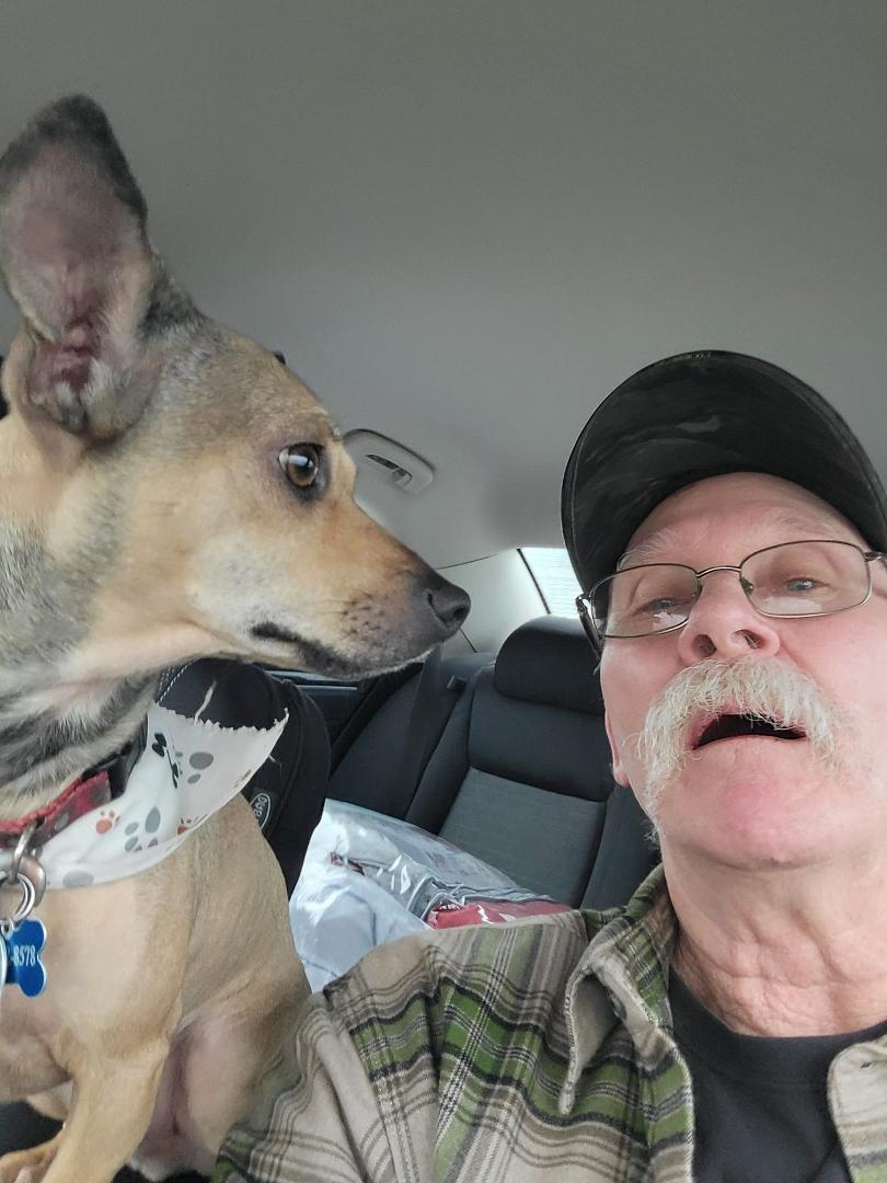 Buddy and I at the whataburger Abilene Tx