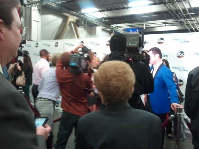 So at the end my friend took us back stage and then saw all of the dancers in the press area!