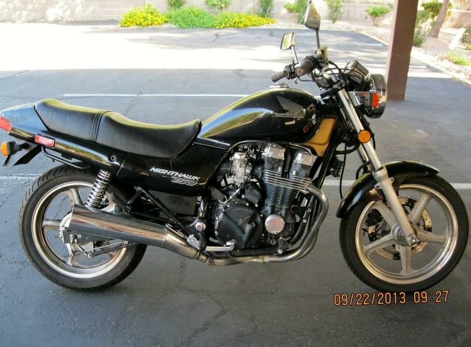 1998 Honda CB750 NH after DIY car wash.