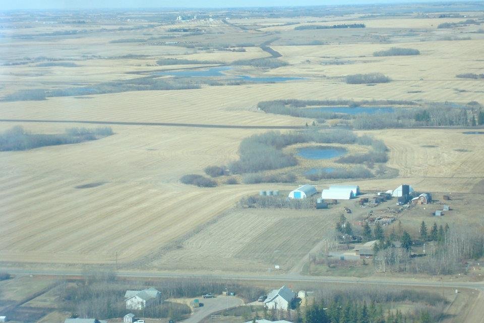 Farm country to the northwest of town.