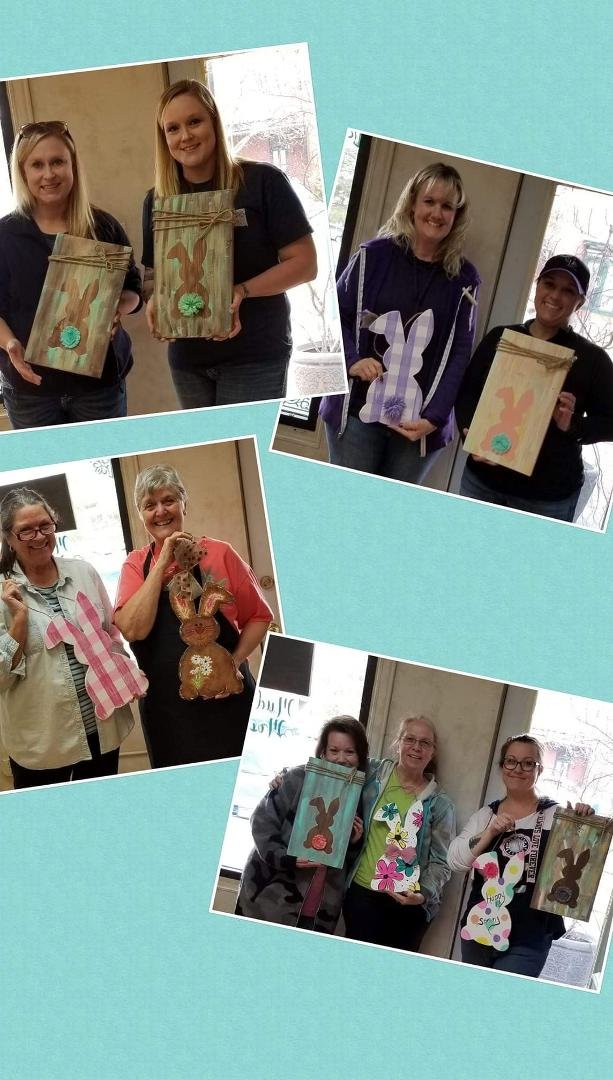 Fun painting at Chandras Make and Take Studio.