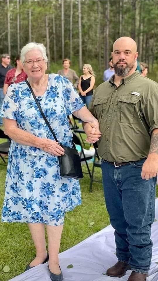 There is a very special bond between these two. My son would do anything for his GRAMS. I love how he cares for her.