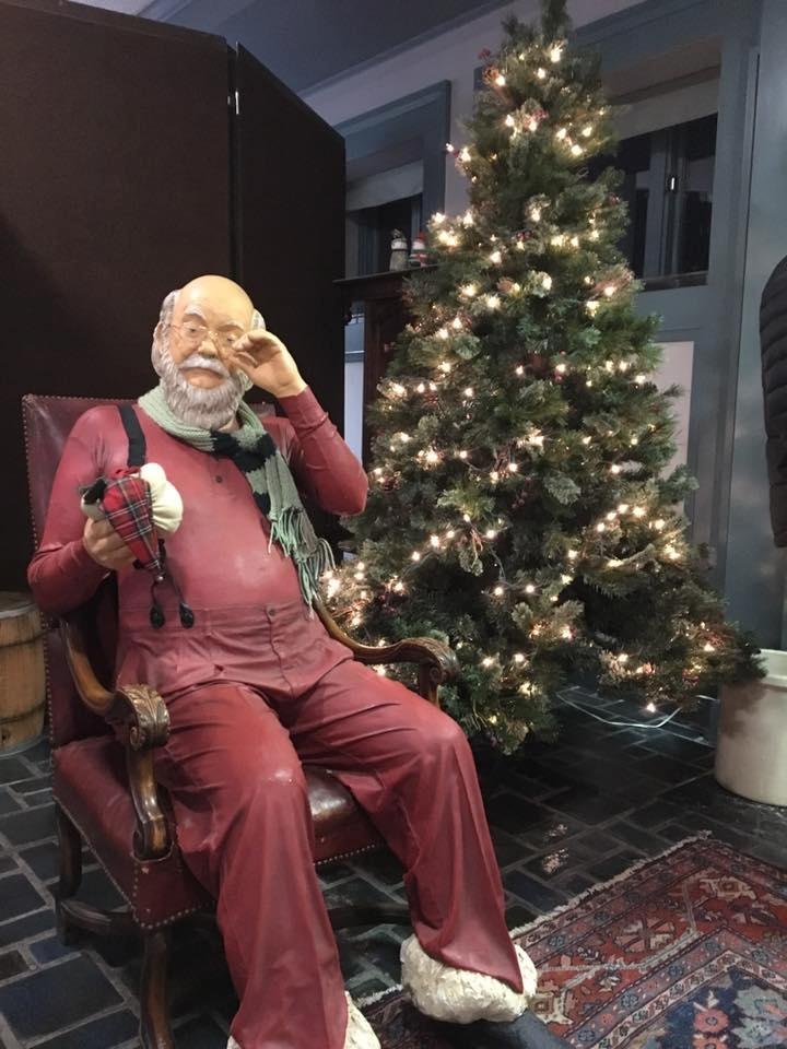 This is the original Santa. He's a little stiff right now. He is just waking up for Christmas.