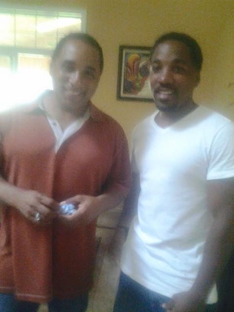 My son and I at our monthly family gathering.