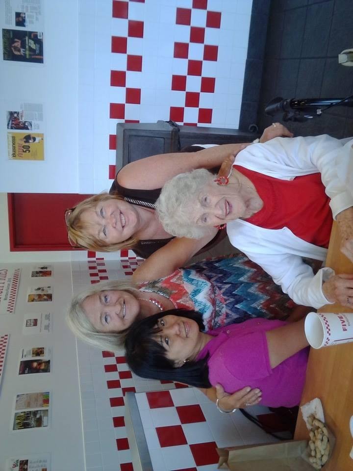 Rocking out at my guys on my moms 90th birthday!