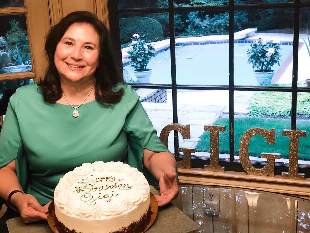 Debi's chosen "grandma" name is Gigi, so we celebrated her birthday "Gigi-style".