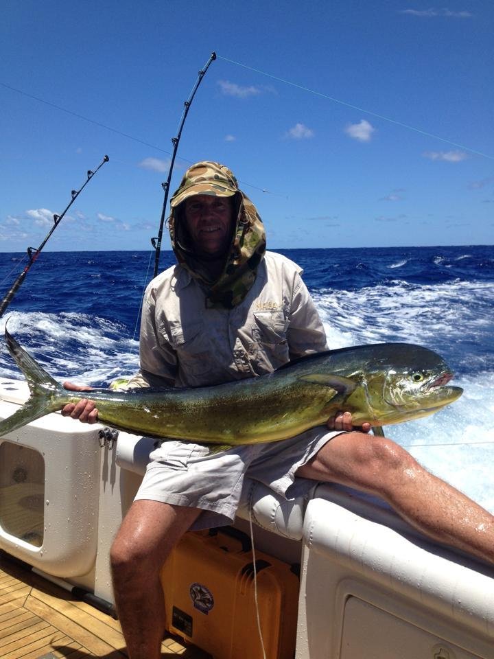 Dolphin fish capture off Gold Coast January 12th 8 kilos and enjoyed by many!