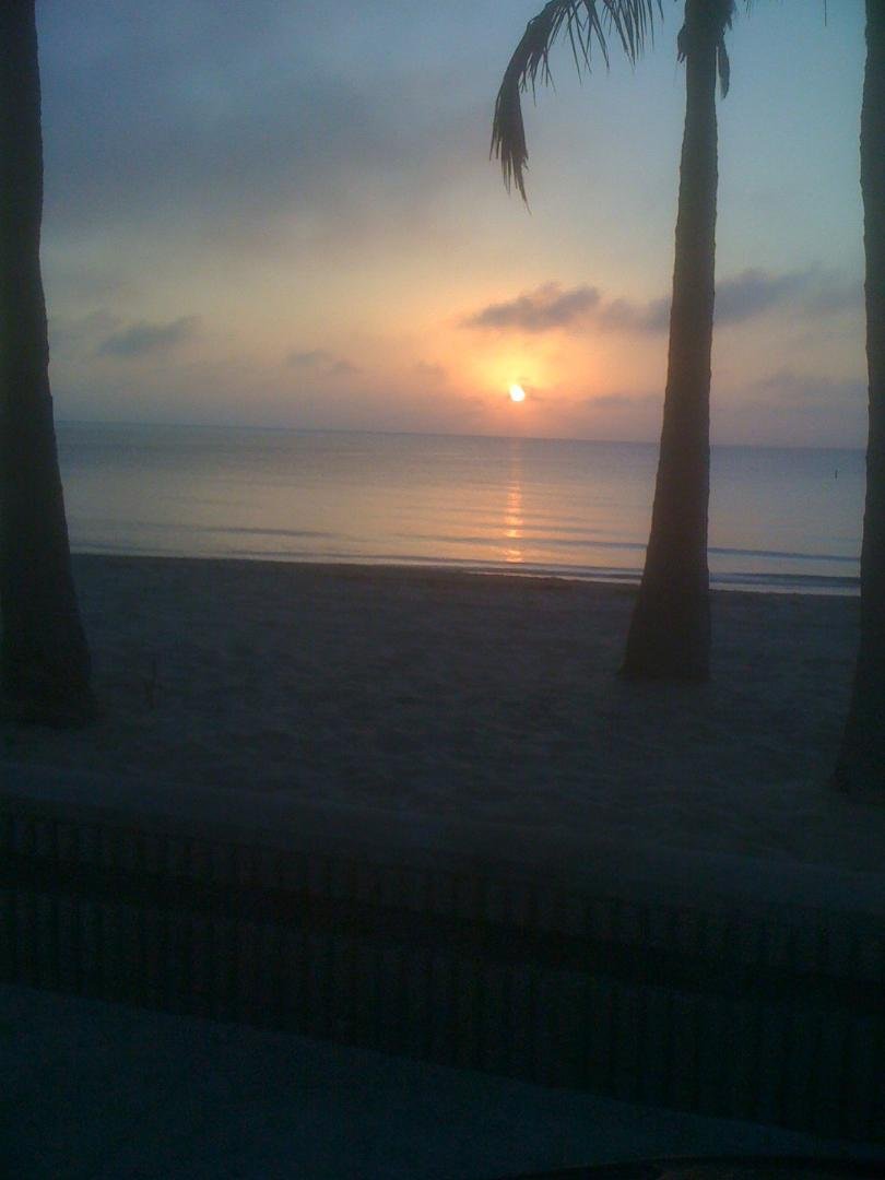 Start of sunrise over the Atlantic Ocean 3/25/2011