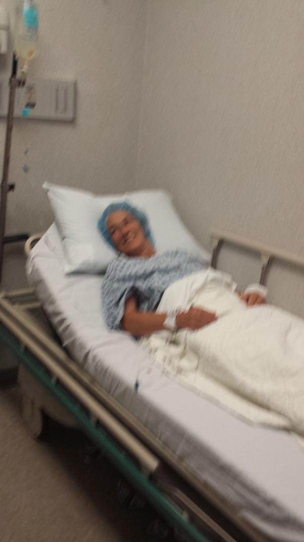 This is my sister Brenda getting ready to go to surgery