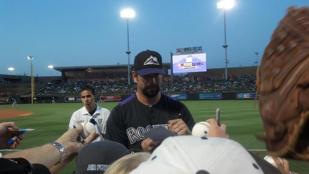 At rockies game in Az. Todd Helton.