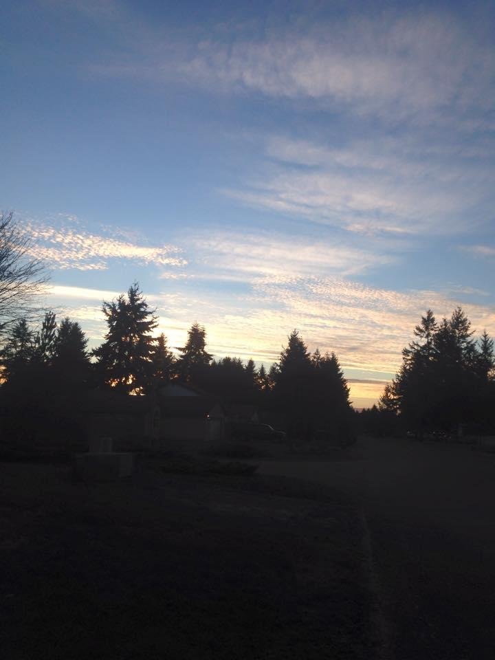 Nice sunset in Lacey Washington 😊😃