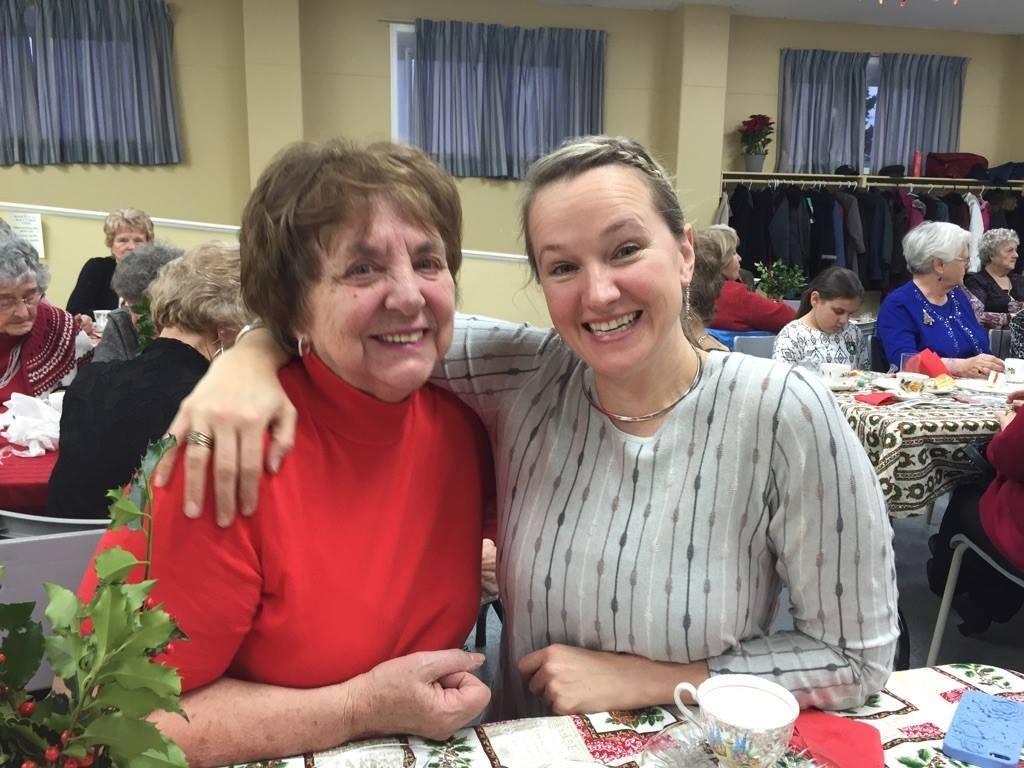 Holly tea with family and friends.