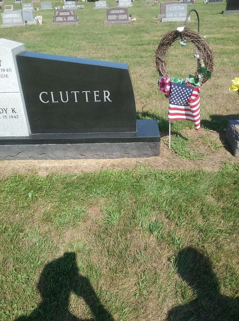 Jay Clutter good friend and Navy Vet. We put a flag on his grave today. RIP Jay