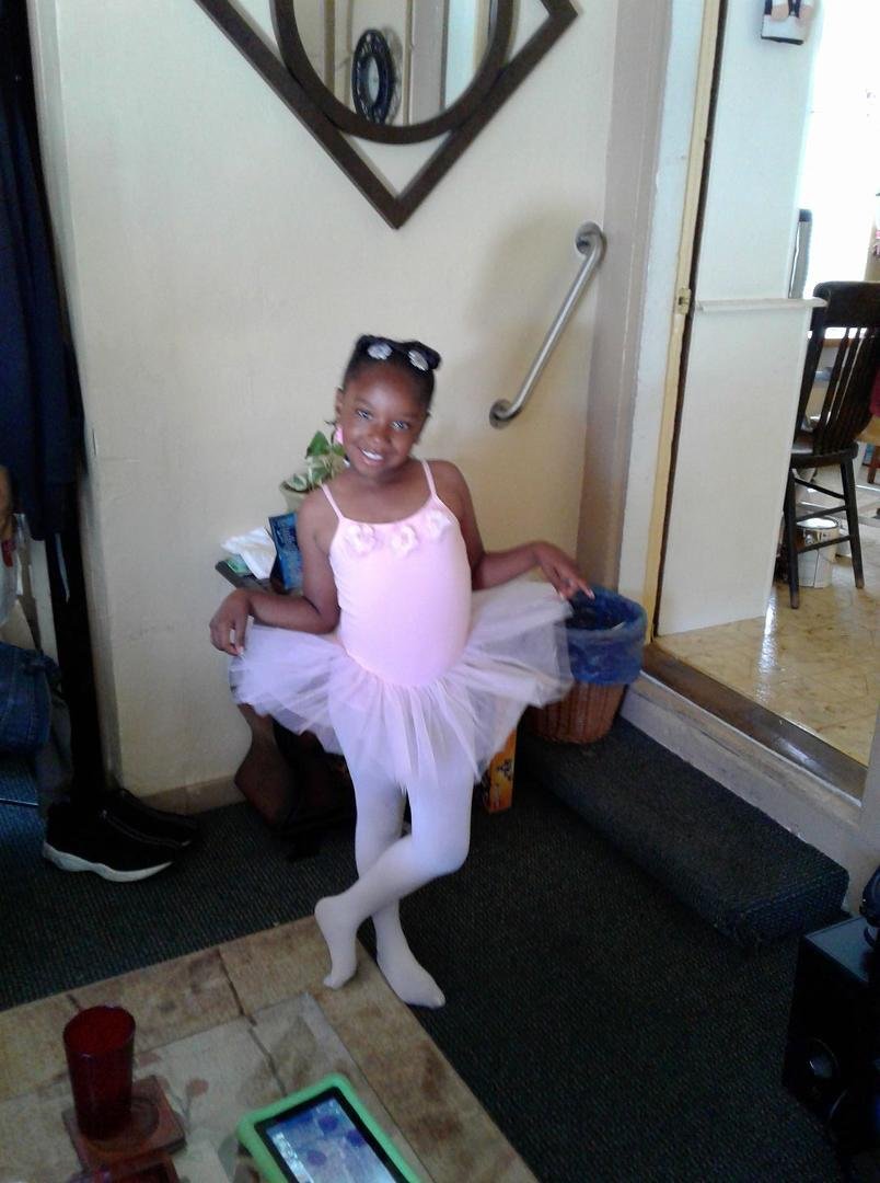 Jordan on her way to her very first Ballet recital "Bravo"