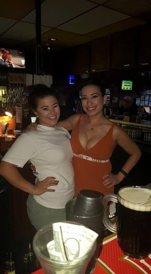 jen and ashlie working the game tonight