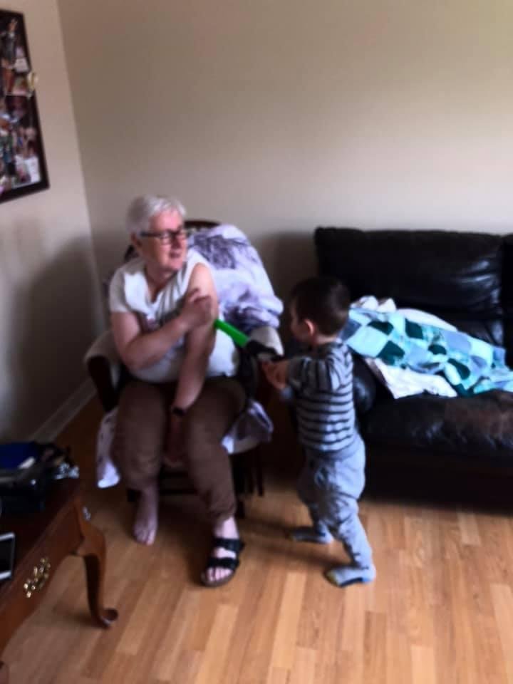 In a galaxy far far away Gramma gets her second jab!