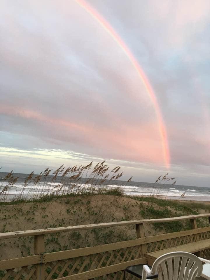 Rainbow over the ocean !