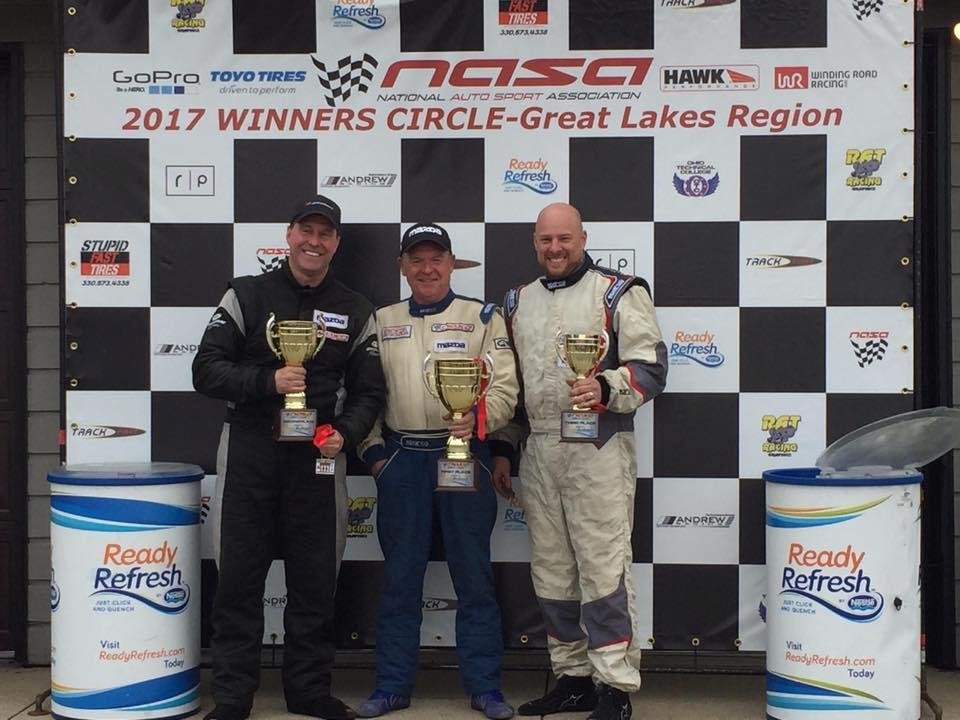 First race of the year for John at Mid Ohio with this new race car and won first place, YEAH!!!!
All that work putting into his new car really paid off!!!
CONGRATULATIONS John Guthrie