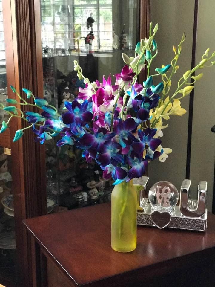 Beautiful orchids my Goddaughter surprised me with. One lucky Nina, thanks Veronica Briones