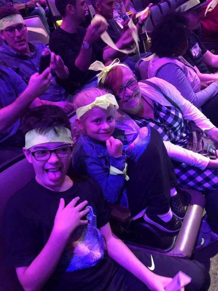 Blue man group with Kalvin, Callie and Christine