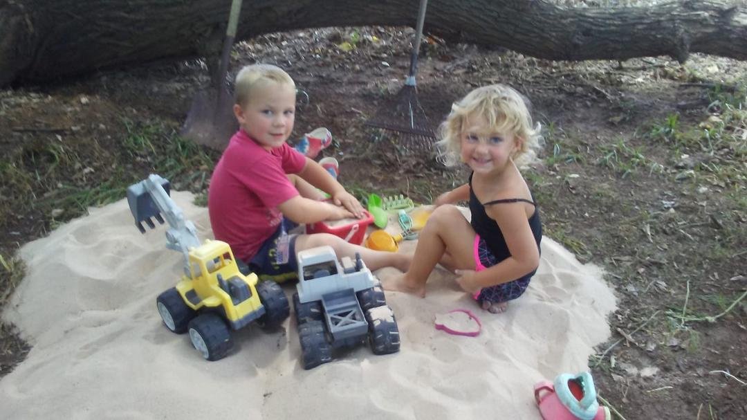 This is as close to the beach as its going to get this summer! Fun in the sand!