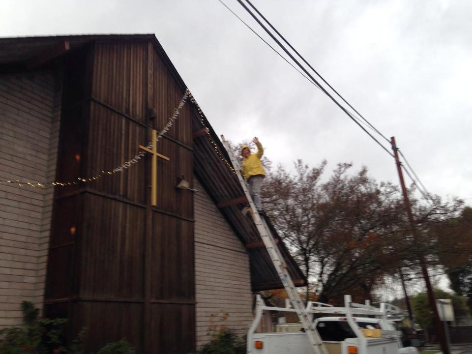 Getting ready for Christmas in the country. Stop by for Chili or Chowder at the Presbyterian church serving starts 25 minutes'