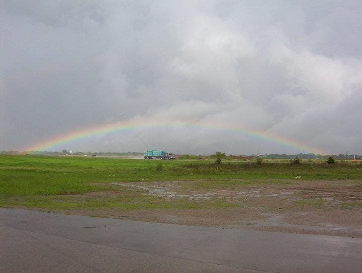 Someone, under a rainbow...