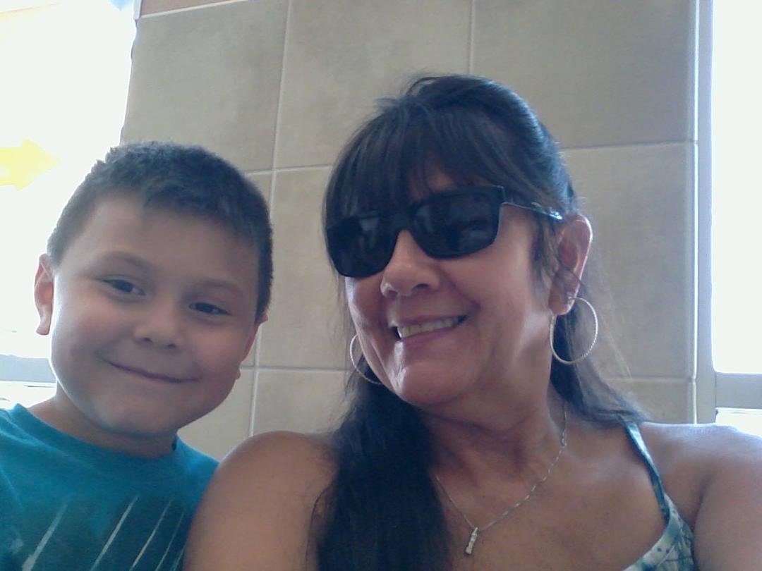 Having lunch with my handsome grandson..love him so much..
