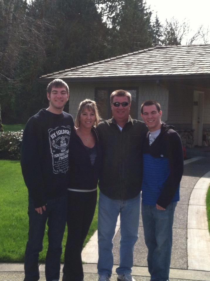 Whole family home for spring break.