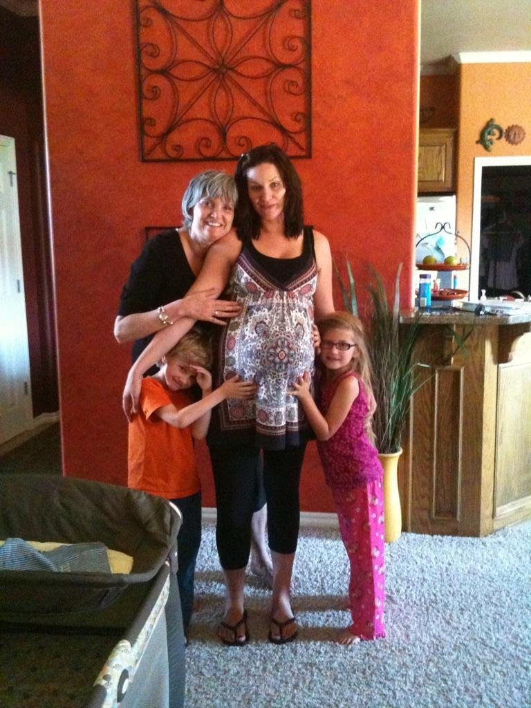 Doesn't my grandson, Hayden, look thrilled to be in this picture? :-)