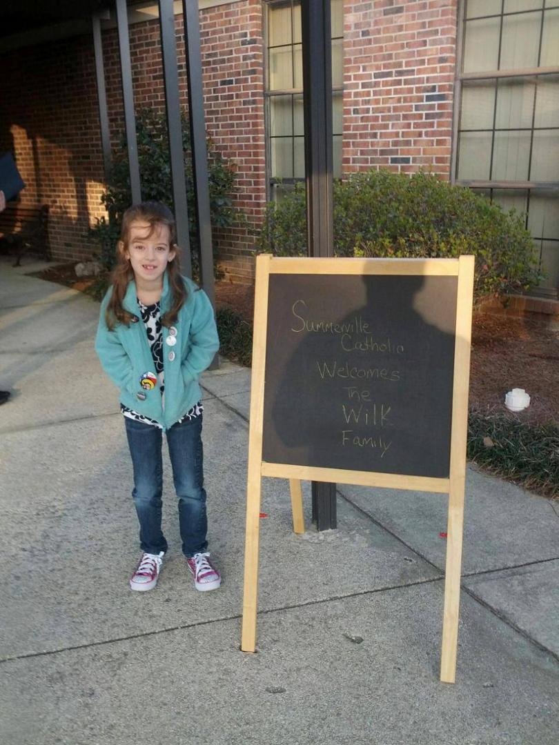 Zoie at her new school in Summerville Sc