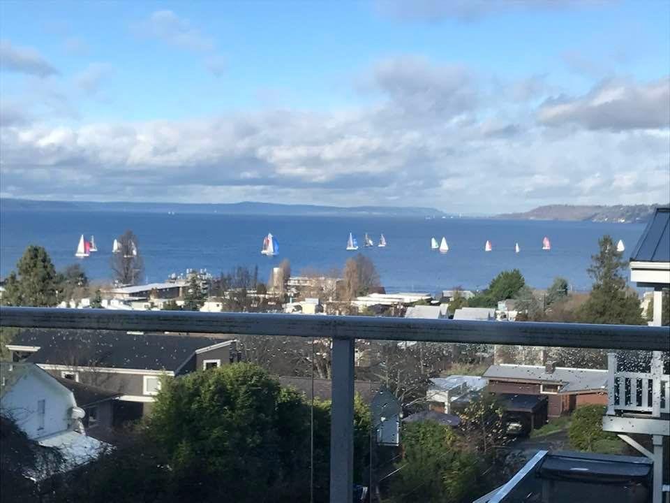 Sailboat race off of Alki this morning!