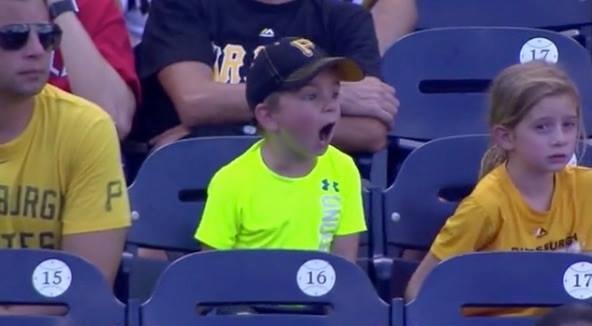 Little Pirate Fan endures 18 inning Win. / http://tinyurl.com/zzy7w7w