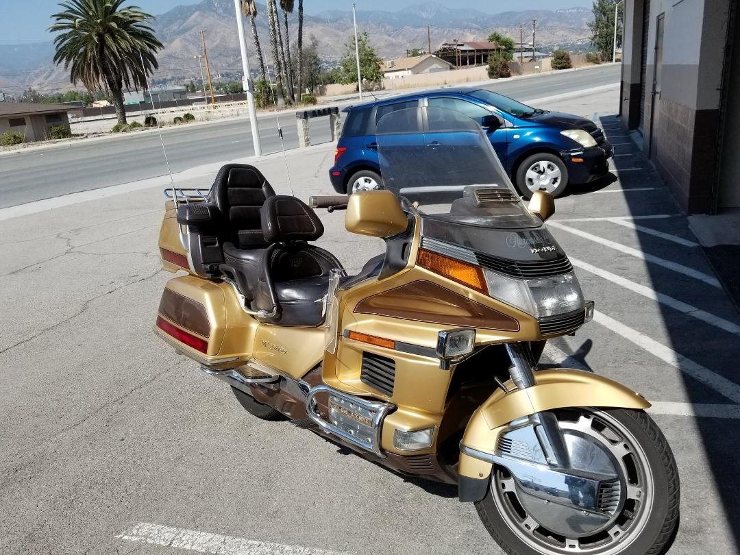 1991 Gold Wing 10th Anniversary Edition 58K miles. Smoothest ride ever. In the shop getting detailed and a new seat with a safety check. Dawn and I have added it to our family of Motorcycles.