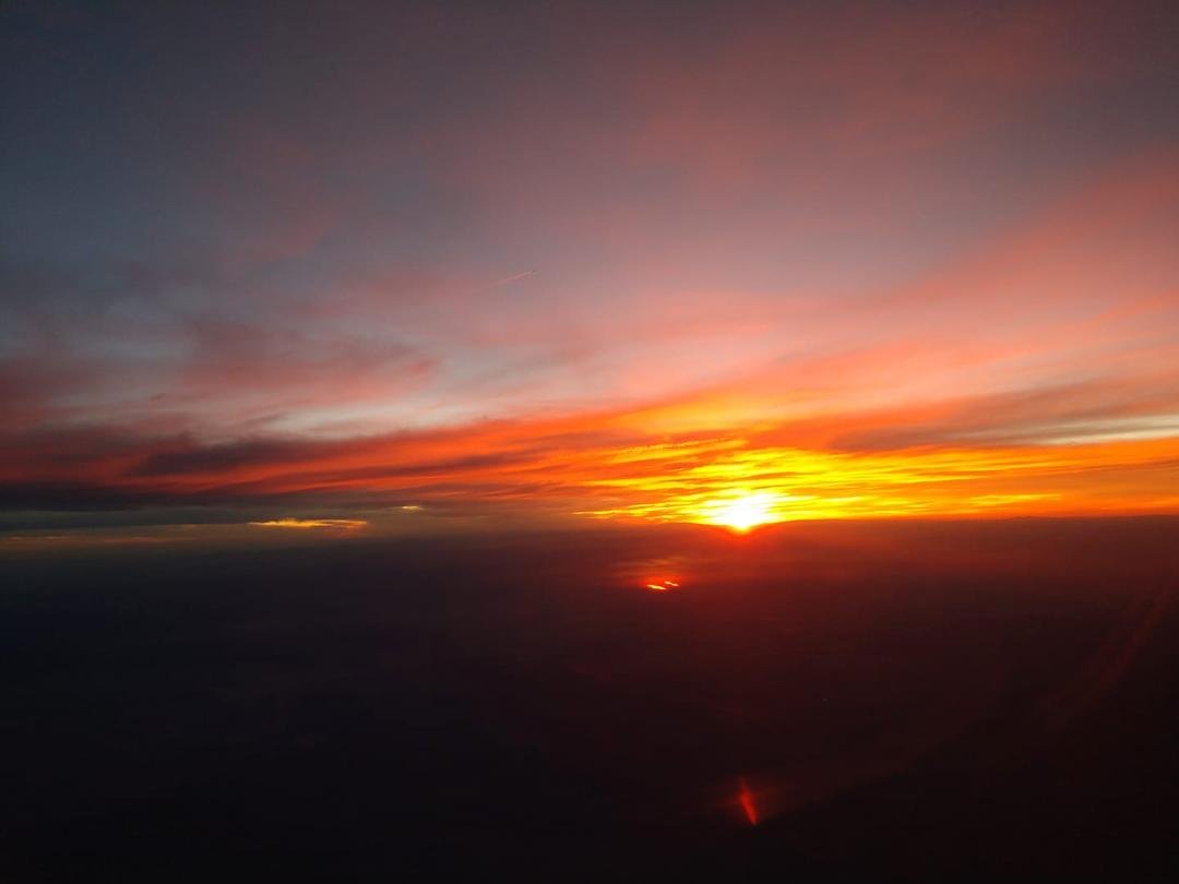 Sunset in the air