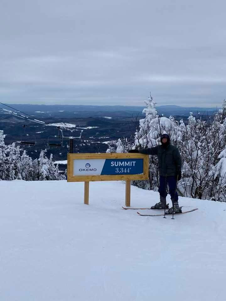 Cold but great day at Okemo with Sean