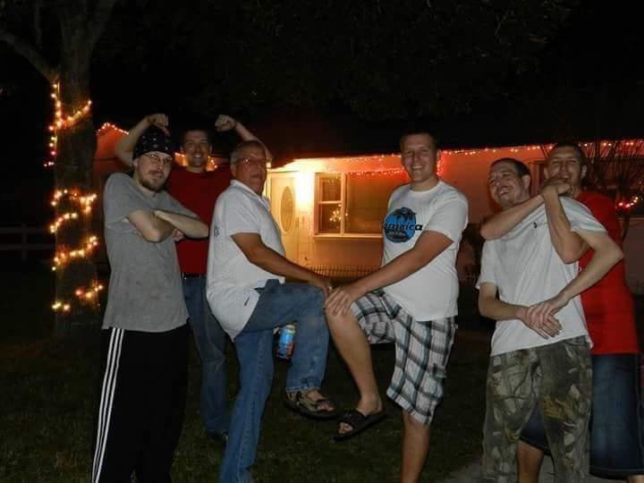 Here's my 5 wonderful sons Chris Shaun Josh Daniel and dj with there loving crazy dad love them always its sad my husband passed away we love and miss him everyday