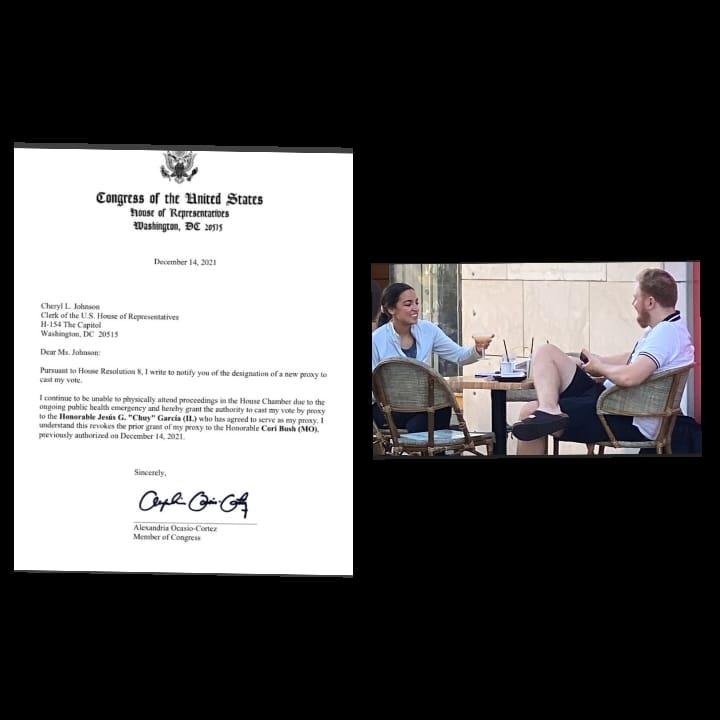 New York Voters...While you work your Representative can't attend to her job because of COVID! But she can vacation in Florida with her boyfriend - and NO MASK! 
Your welcome.