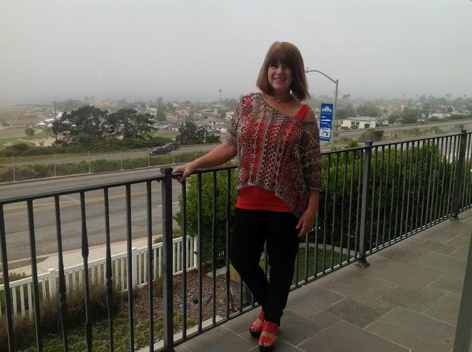 Visiting Pismo Ca July 2012 Proskie on the balcony