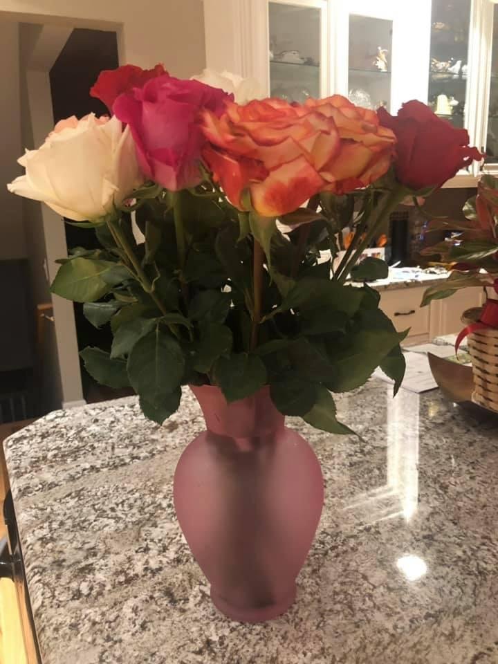 Happy Valentine’s Day!   He did well...💜💜💜