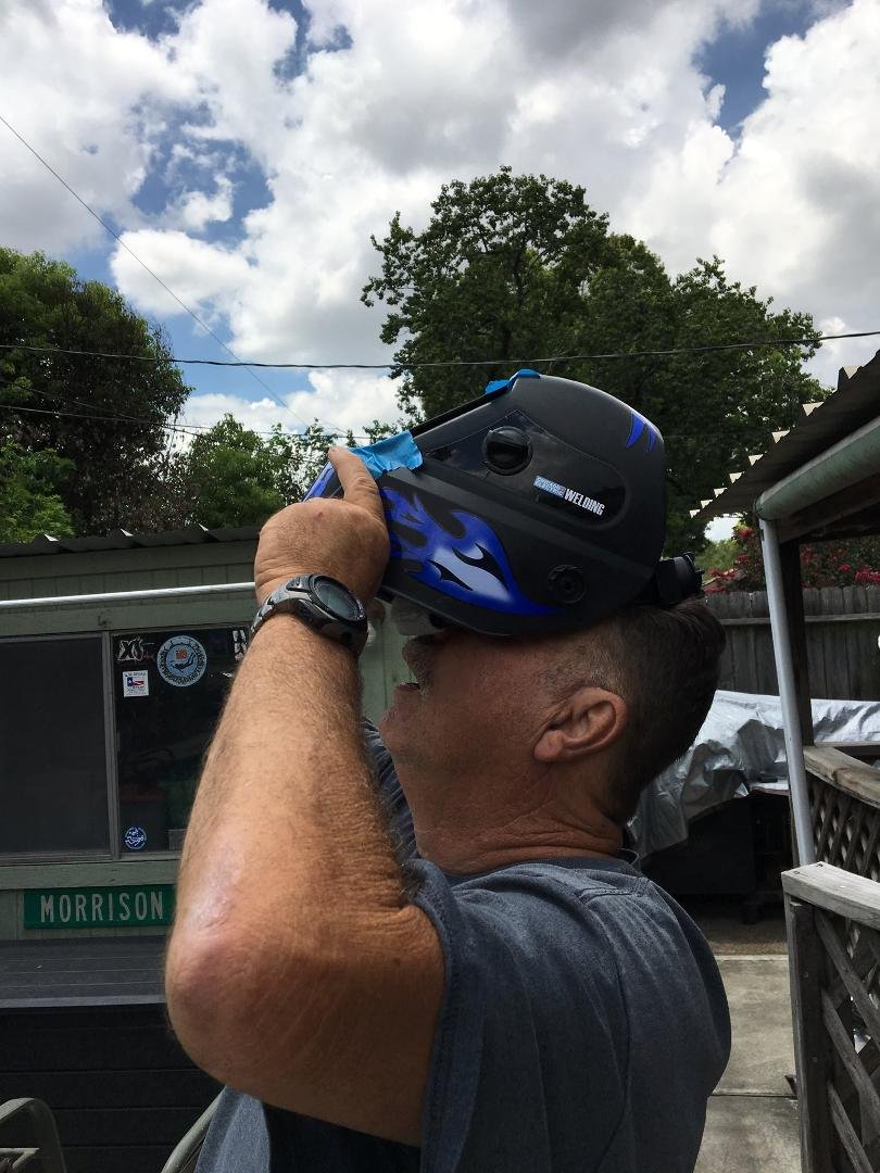 Had to rig up a vision device to watch the eclipse instead of being in Missouri.