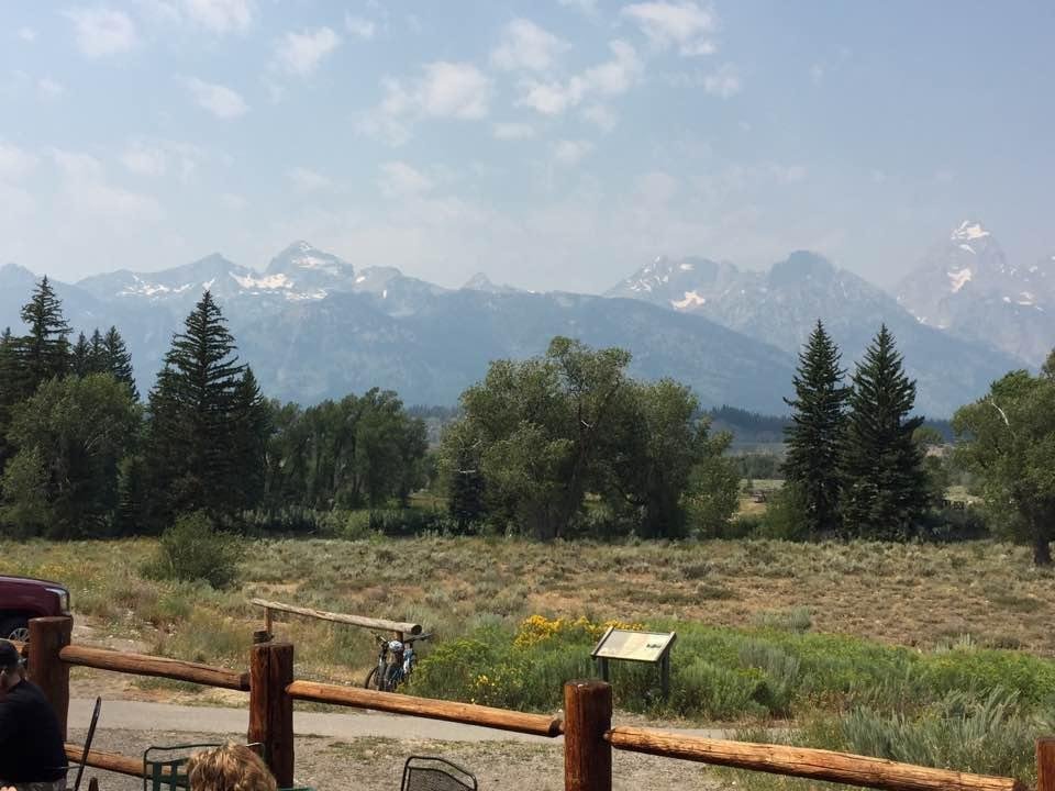 Having lunch today by the Tetons