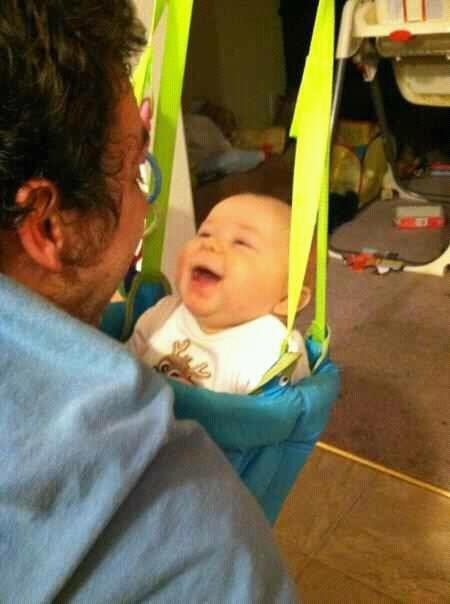 Eli loves his daddy!