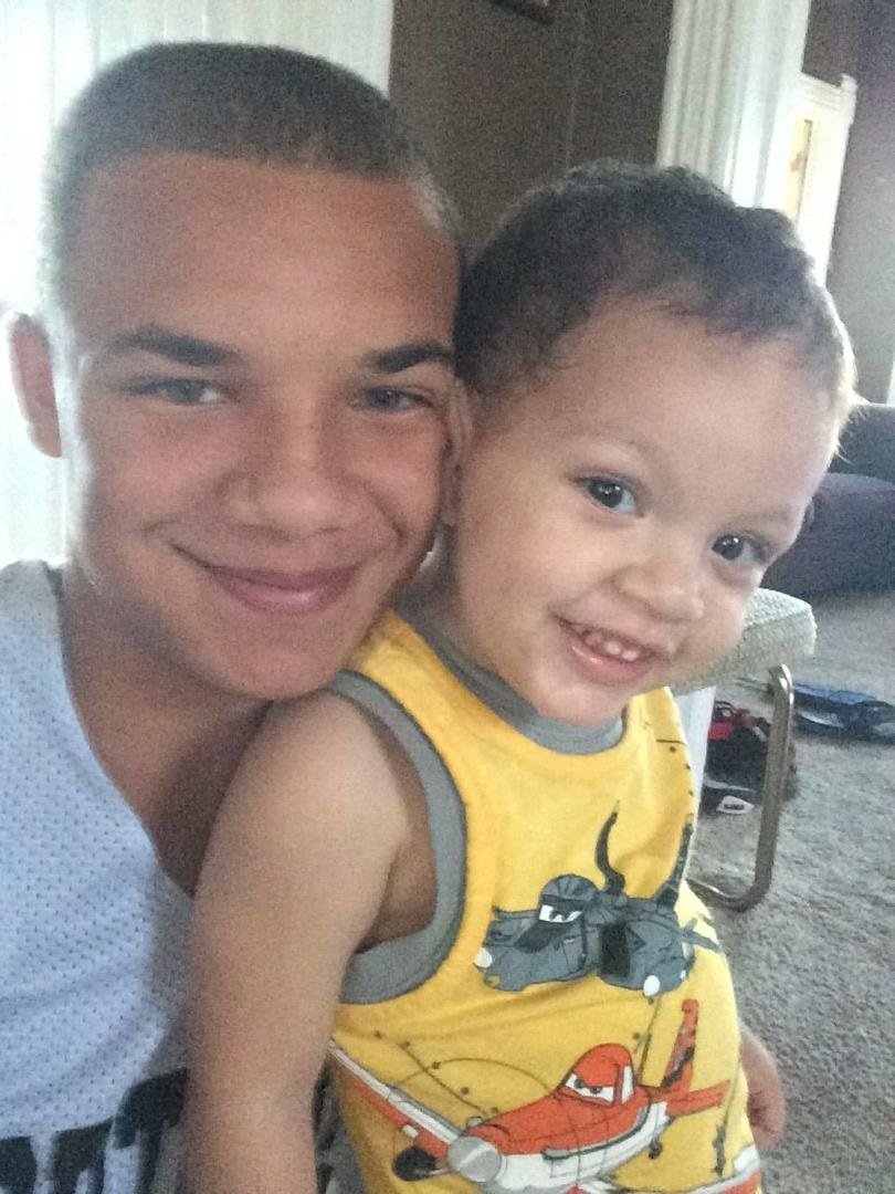 Uncle Xavier hangin with his nephew!.