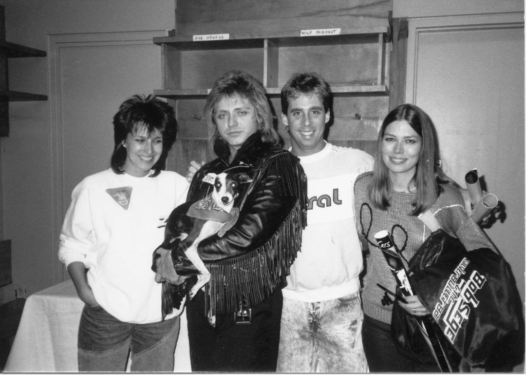 Debbie Alpi, Benjamin Orr, Clarence Barnes, & Jan Addams . Nov,1987. Boston Garden