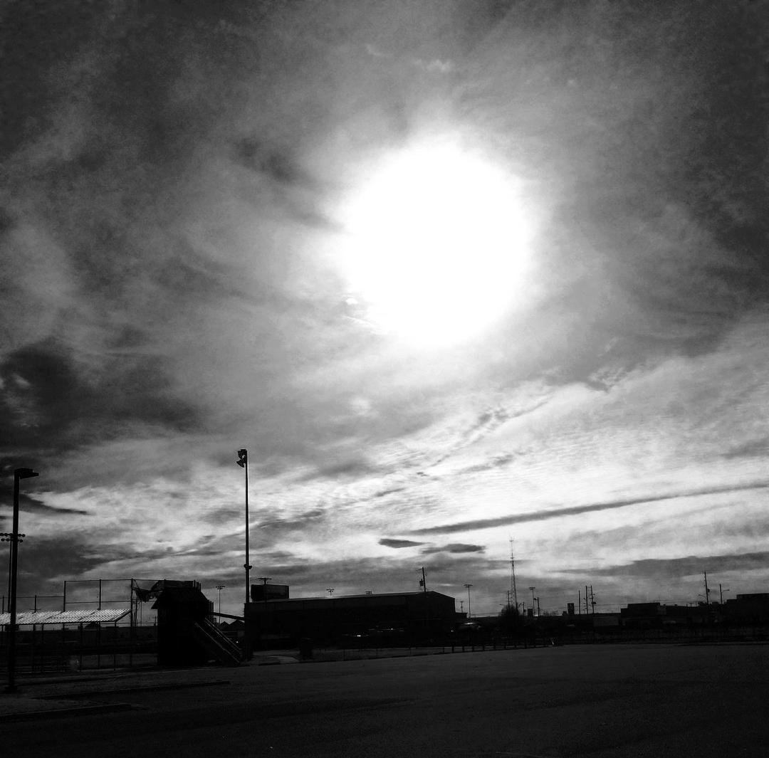 black and white sky over bossier city