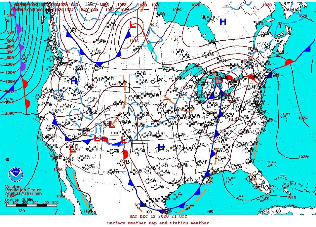 Mon.'s storm is now over the Southwest; Wed.'s potential blockbuster is over the Pacific Ocean in the upper left portion of the surface map!😲😲😲😲