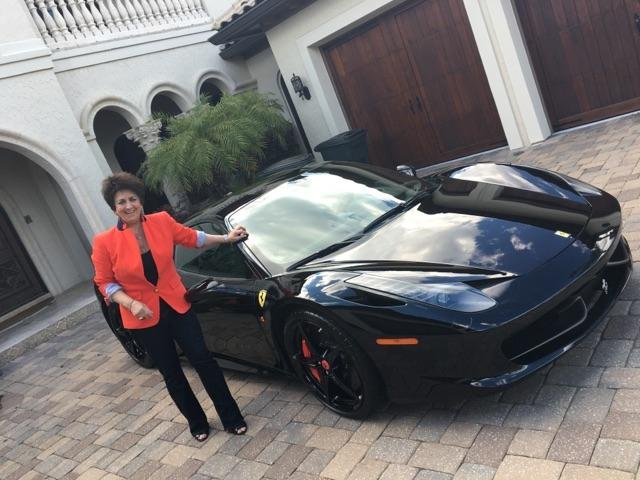 My new ride. Ok not actually mine but I do get to ride in my daughter's Ferrari.