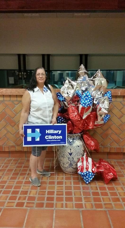 At the Democratic Party Convention Viewing Party in San Antonio. We had a great time with wonderful people.