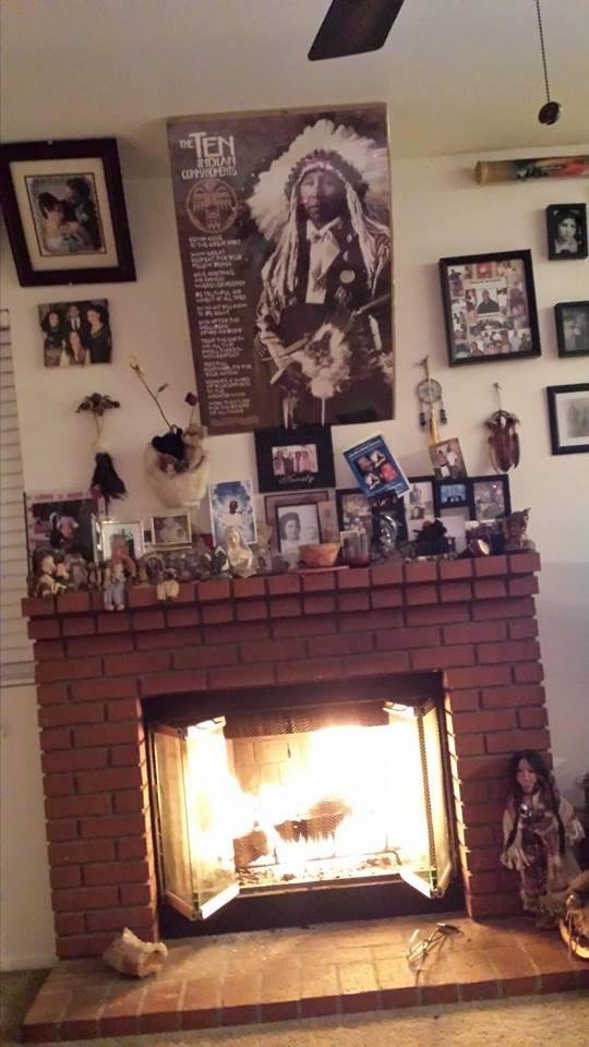 Rose's fireplace in our time together"